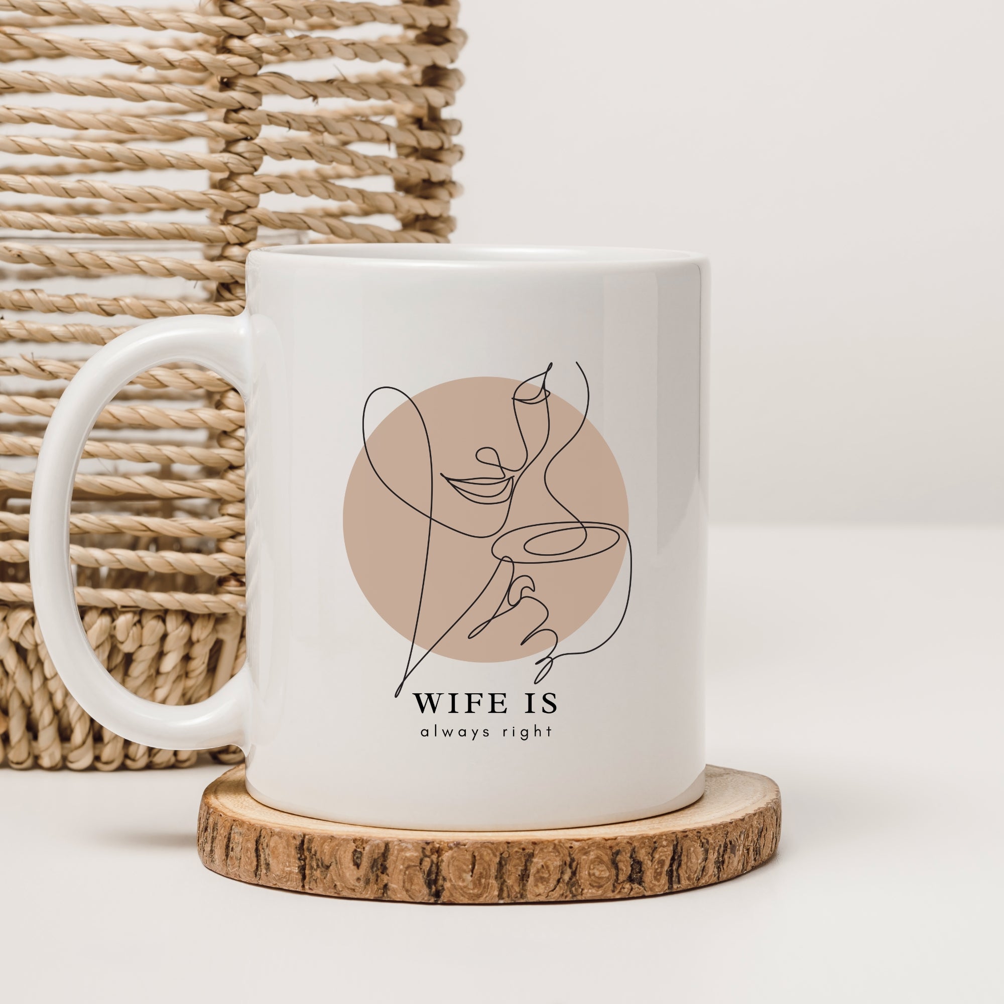 Wife Is Always Right | Funny Coffee Lover Mug | Gift Mug India | Coffee Mugs