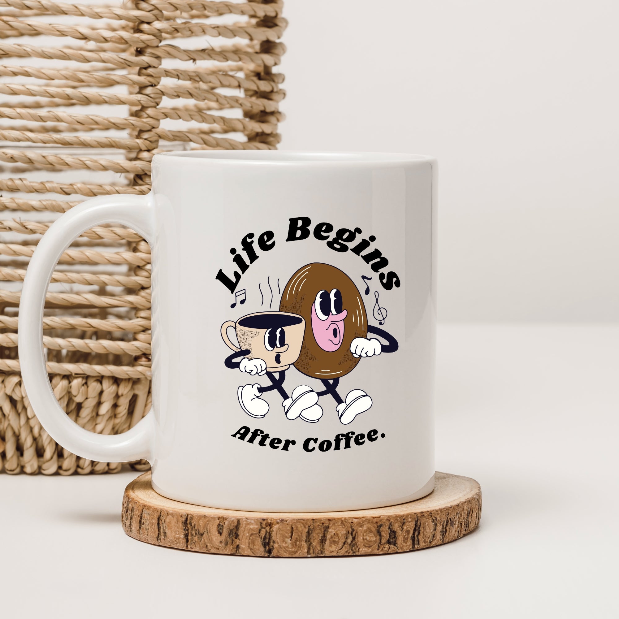 Life Begins After Coffee Mug | Funny Coffee Lover Mug | Gift Mug India