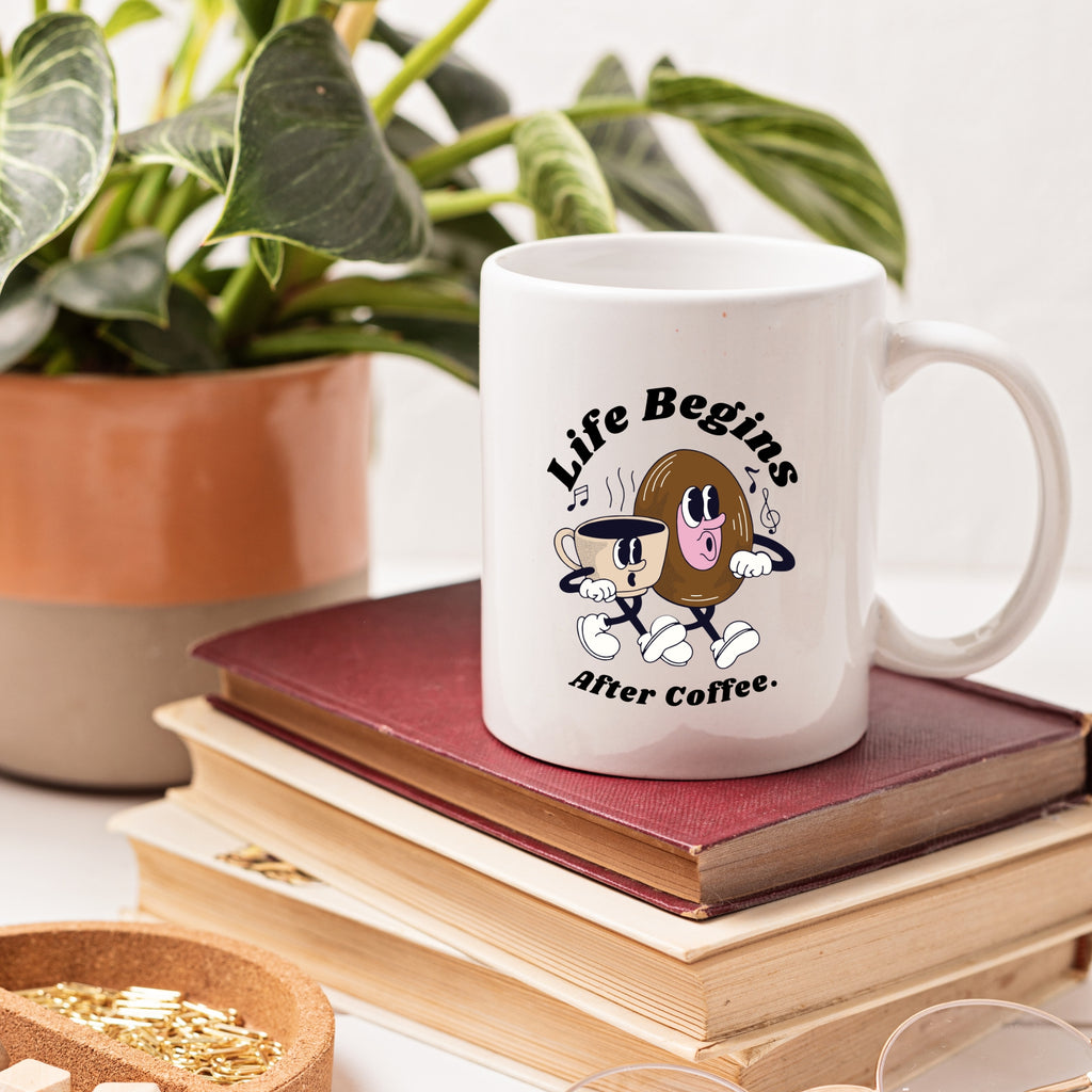 Life Begins After Coffee Mug | Funny Coffee Lover Mug | Gift Mug India