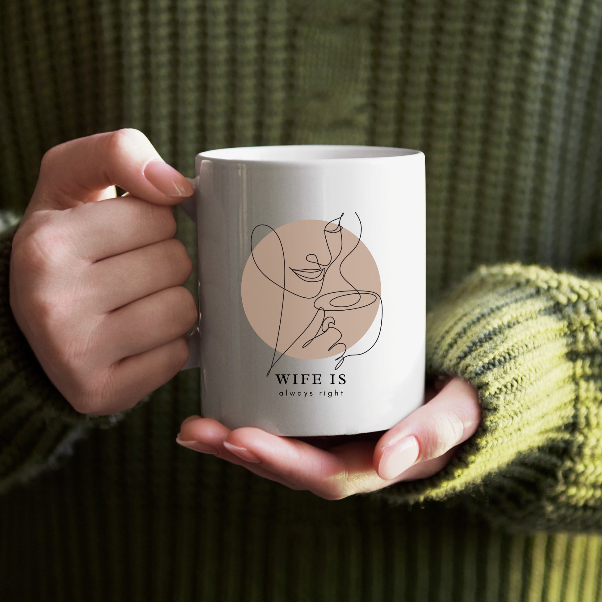 Wife Is Always Right | Funny Coffee Lover Mug | Gift Mug India | Coffee Mugs