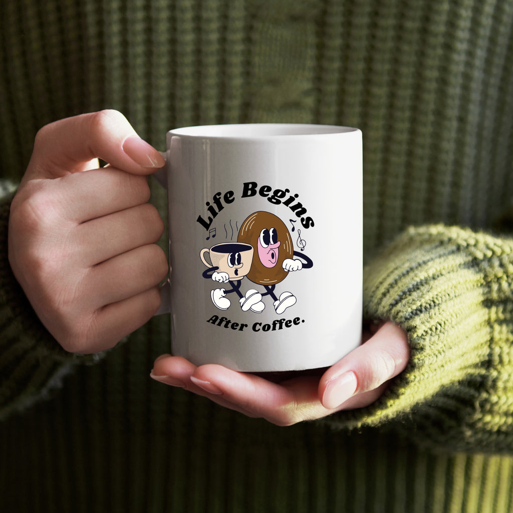 Life Begins After Coffee Mug | Funny Coffee Lover Mug | Gift Mug India