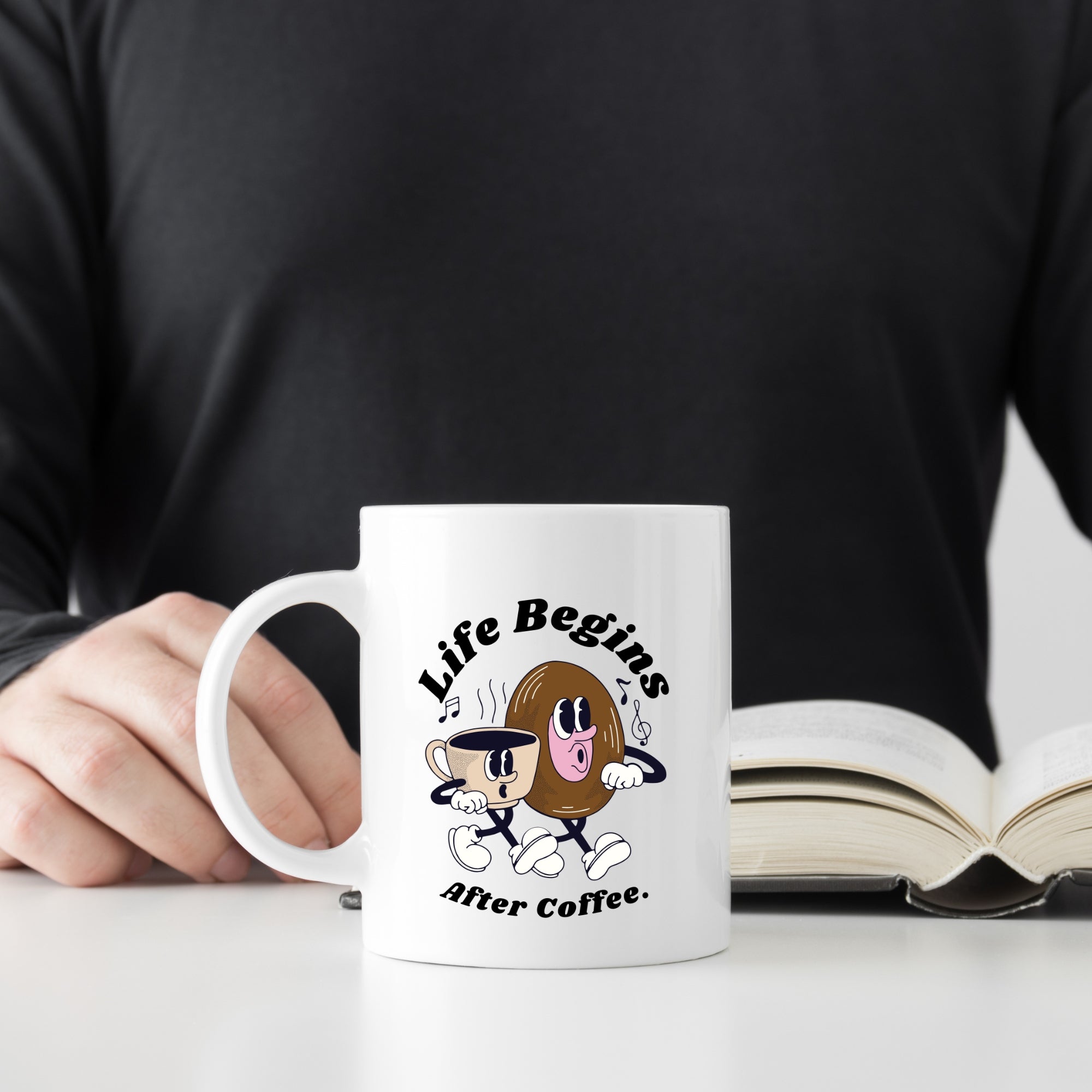 Life Begins After Coffee Mug | Funny Coffee Lover Mug | Gift Mug India