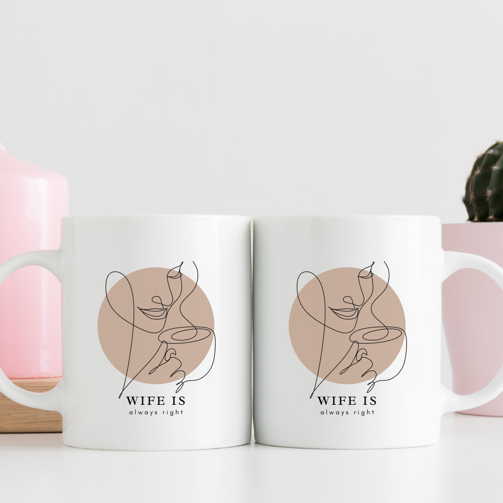 Wife Is Always Right | Funny Coffee Lover Mug | Gift Mug India | Coffee Mugs