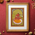 Antique Lord Ganesha Wall Art Print | Vintage Ganesha Poster India | Spiritual Wall Decor for Pooja Room, Living Room, Bedroom (Unframed)